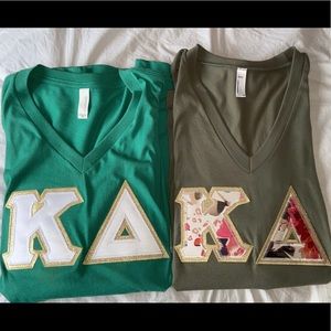 Kappa Delta letter tees